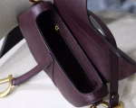 Dior Saddle Bag In Bordeaux Grained Calfskin - Image 10
