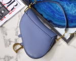 Dior Saddle Bag In Denim Blue Grained Calfskin - Image 7