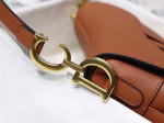 Dior Saddle Bag In Dark Tan Grained Calfskin - Image 10