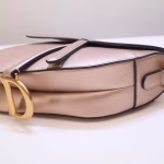 Dior Saddle Bag In Champagne Metallic Grained Calfskin - Image 6