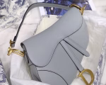 Dior Saddle Bag In Grey Grained Calfskin - Image 6