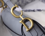 Dior Saddle Bag In Grey Grained Calfskin - Image 7
