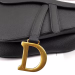 Dior Saddle Bag In Black Grained Calfskin - Image 8