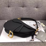 Dior Saddle Bag In Black Grained Calfskin - Image 5