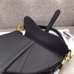Dior Saddle Bag In Black Grained Calfskin - Image 4