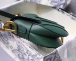 Dior Saddle Bag In Storm Blue Grained Calfskin - Image 2
