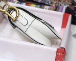 Dior Saddle Bag In White Grained Calfskin - Image 4