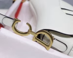 Dior Saddle Bag In White Grained Calfskin - Image 3