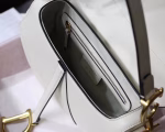 Dior Saddle Bag In White Grained Calfskin - Image 5