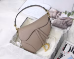 Dior Saddle Bag In Warm Taupe Grained Calfskin - Image 9