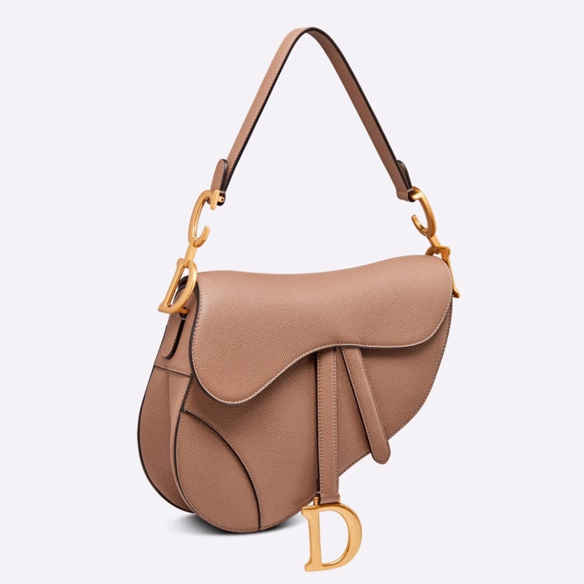 Dior Saddle Bag In Warm Taupe Grained Calfskin - Image 1