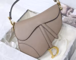 Dior Saddle Bag In Warm Taupe Grained Calfskin - Image 10