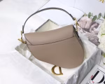 Dior Saddle Bag In Warm Taupe Grained Calfskin - Image 5