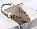 Dior Saddle Bag In Warm Taupe Grained Calfskin - Image 6