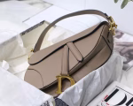 Dior Saddle Bag In Warm Taupe Grained Calfskin - Image 3