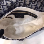 Dior Saddle Bag In Blue Oblique Jacquard Canvas - Image 8