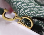 Dior Saddle Bag In Green Oblique Jacquard Canvas - Image 4