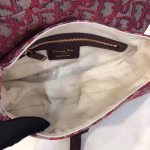 Dior Saddle Bag In Bordeaux Oblique Jacquard Canvas - Image 5