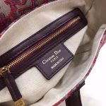 Dior Saddle Bag In Bordeaux Oblique Jacquard Canvas - Image 4