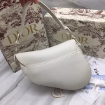 Dior Saddle Bag In White Matte Calfskin - Image 2