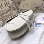 Dior Saddle Bag In White Matte Calfskin - Image 3