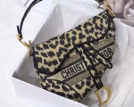 Dior Saddle Bag In Beige Multicolor Mizza Embroidery - Image 2