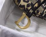 Dior Saddle Bag In Beige Multicolor Mizza Embroidery - Image 5