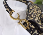 Dior Saddle Bag In Beige Multicolor Mizza Embroidery - Image 3