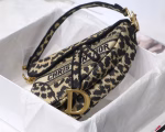Dior Saddle Bag In Beige Multicolor Mizza Embroidery - Image 4