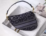Dior Saddle Bag In Grey Mizza Embroidery - Image 8