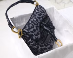 Dior Saddle Bag In Grey Mizza Embroidery - Image 2