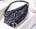 Dior Saddle Bag In Grey Mizza Embroidery - Image 3