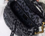 Dior Saddle Bag In Grey Mizza Embroidery - Image 4