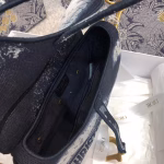 Dior Saddle Bag In Blue Multicolor Tie Embroidery - Image 5