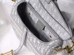 Dior Saddle Bag In Gray Dior Oblique Embroidery - Image 5