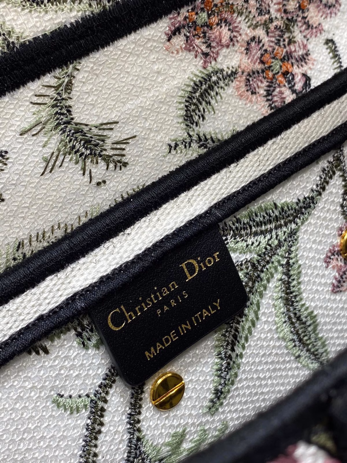 Dior Saddle Bag In White Multicolor Dior Petites Fleurs Embroidery - Image 5