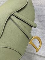 Dior Saddle Bag with Strap in Ethereal Green Grained Calfskin - Image 5