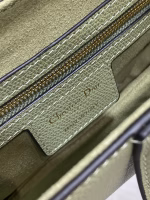 Dior Saddle Bag with Strap in Ethereal Green Grained Calfskin - Image 9