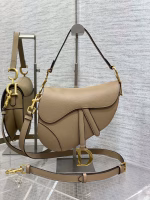 Dior Saddle Bag with Strap in Sand Grained Calfskin - Image 6