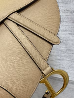Dior Saddle Bag with Strap in Sand Grained Calfskin - Image 7