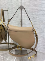 Dior Saddle Bag with Strap in Sand Grained Calfskin - Image 8