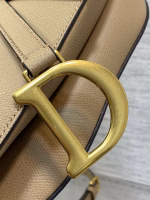 Dior Saddle Bag with Strap in Sand Grained Calfskin - Image 2