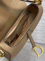 Dior Saddle Bag with Strap in Sand Grained Calfskin - Image 4