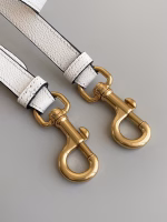 Dior Saddle Bag with Strap in White Grained Calfskin - Image 4