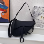 Dior Saddle Bag with Strap in Black Ultramatte Calfskin - Image 8