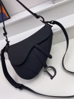 Dior Saddle Bag with Strap in Black Ultramatte Calfskin - Image 3