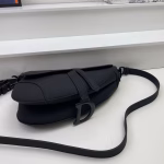 Dior Saddle Bag with Strap in Black Ultramatte Calfskin - Image 6