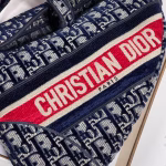 Dior Saddle Bag In Dior Oblique Embroidered Velvet - Image 8