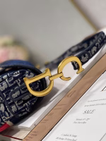 Dior Saddle Bag In Dior Oblique Embroidered Velvet - Image 5