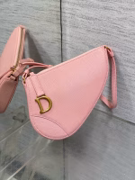 Dior Saddle Rodeo Pouch in Pink Goatskin - Image 7